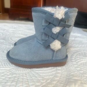 KOOLABURRA BY UGGS GIRLS SUEDE BOW BOOTS SIZE 1 GUC